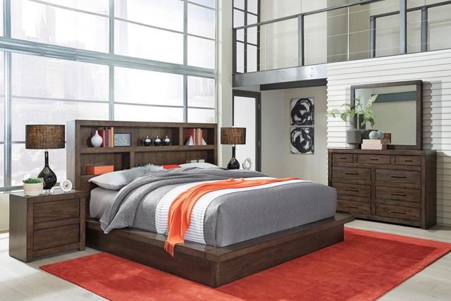 aspenhome® Modern Loft Brownstone 2-Drawer Nightstand-1