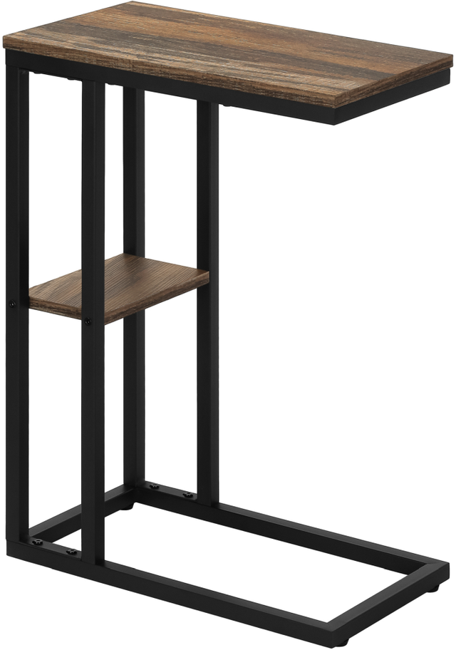 Monarch Specialties Inc. Brown Reclaimed 25"H Accent Table with Black Metal Base-0