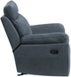 Homelegance® Clifton Blue Manual Glider Recliner-4