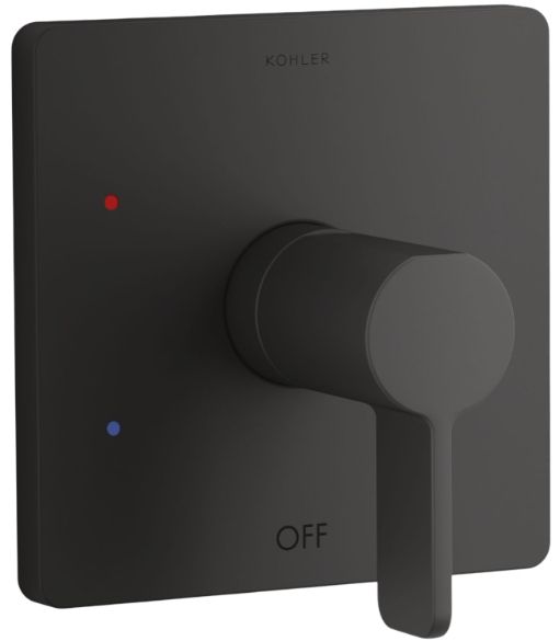 KOHLER® Parallel® Rite-Temp® Matte Black Shower Valve Trim-0