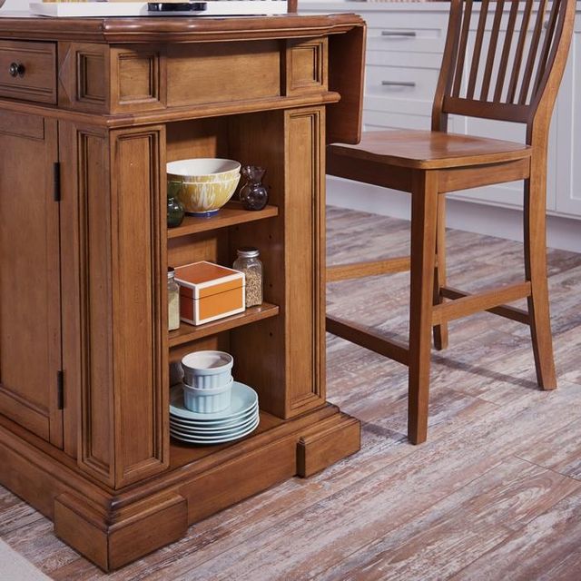 homestyles® Americana 3-Piece Brown Kitchen Island Set-2