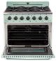 Unique® Appliances Classic Retro 36" Summer Mint Green Pro Style Gas Range-1