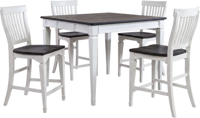 Liberty Furniture Allyson Park 5-Piece Charcoal/Wirebrushed White Gathering Dining Set-0