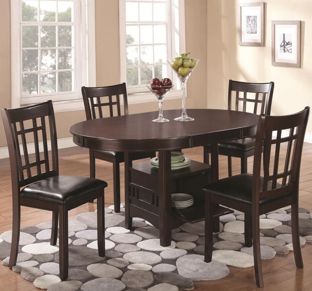 Coaster® Lavon 5-Piece Espresso Dining Table Set-0