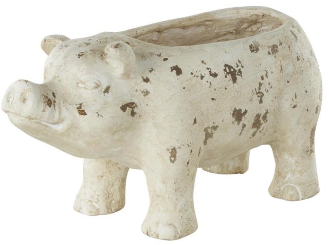 Deco Marche Light Brown Pig Planter-0