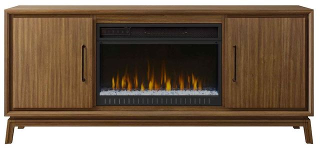 Martin Furniture Williamsburg Mid-tone Brown 64" Fireplace TV Stand-0