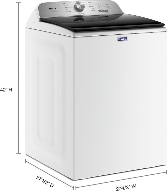 Maytag® Pet Pro 5.4 Cu. Ft. White Top Load Washer-9