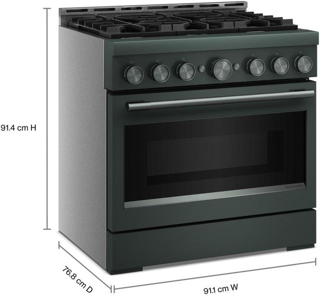 KitchenAid® 36" Juniper 6 Burner Pro Style Gas Range with No Preheat Air Fry Mode-1
