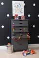 Linon Cary Gray 8-Drawer Rolling Storage Cart-1