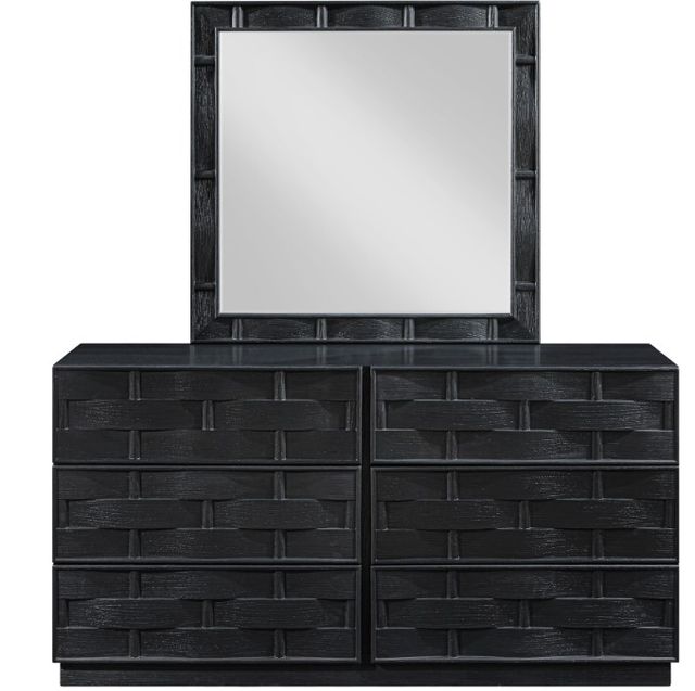 Meridian Furniture Weave Black Mirror-2