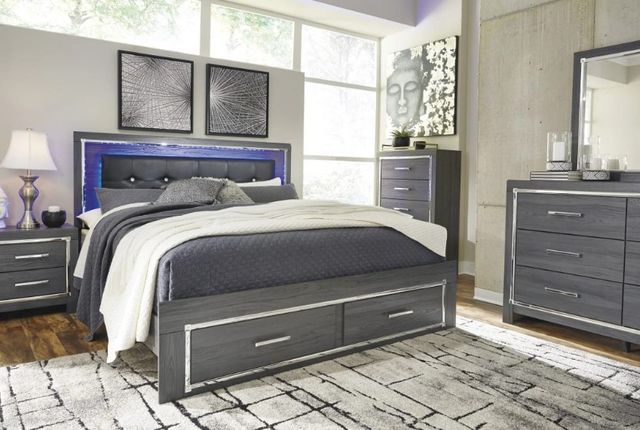 Signature Design by Ashley® Lodanna Gray Full Upholstered Panel Headboard-1