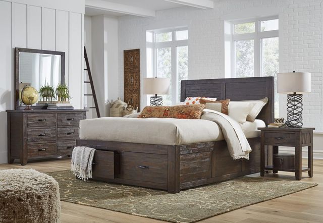 Jofran Inc. Jackson Lodge Brown Queen Panel Storage Bed-1
