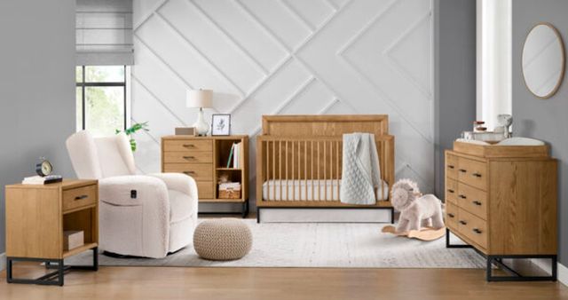 Westwood Design Newport Natural Oak Convertible Crib-1