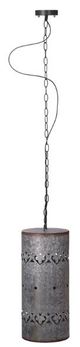 A & B Home Gray Suvi Iron Cylinder Pendant-0