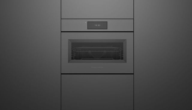 Fisher & Paykel Series 11 24” Gray Glass Minimal Compact Convection Electric Speed Oven-2