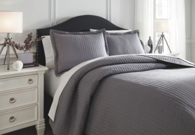 Signature Design by Ashley® Raleda Gray King Coverlet Set-2