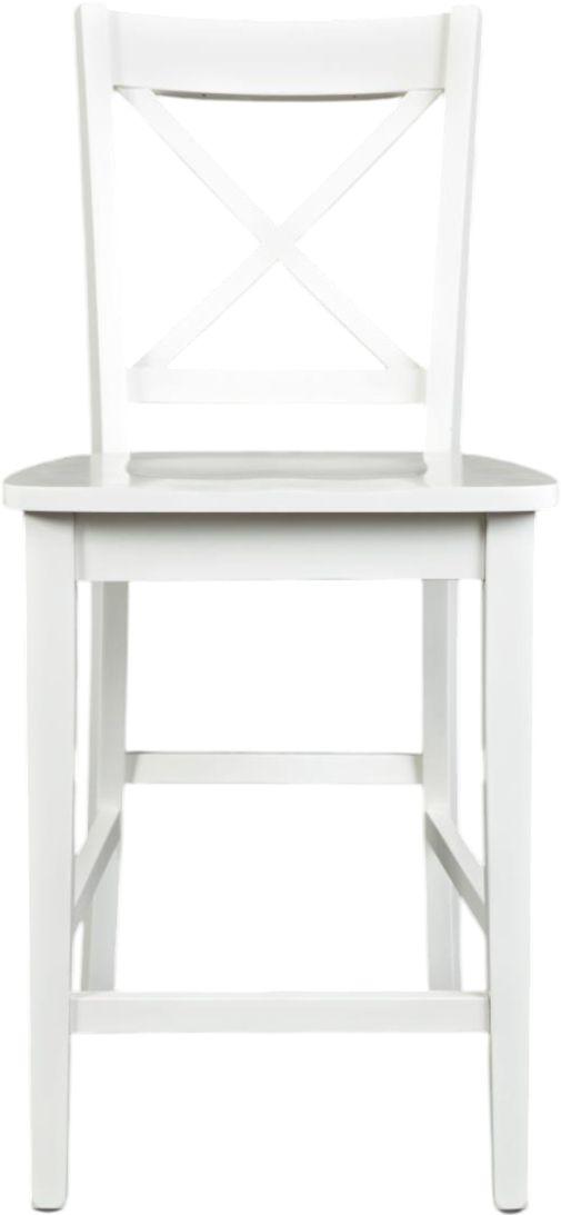 Jofran Inc. Simplicity Paperwhite X-Back Counter Stool-2