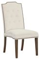 Fairfield® Customizable Entree Dining Empire Tall Back Armless Stack Chair with Tobacco Legs and Buttons-0