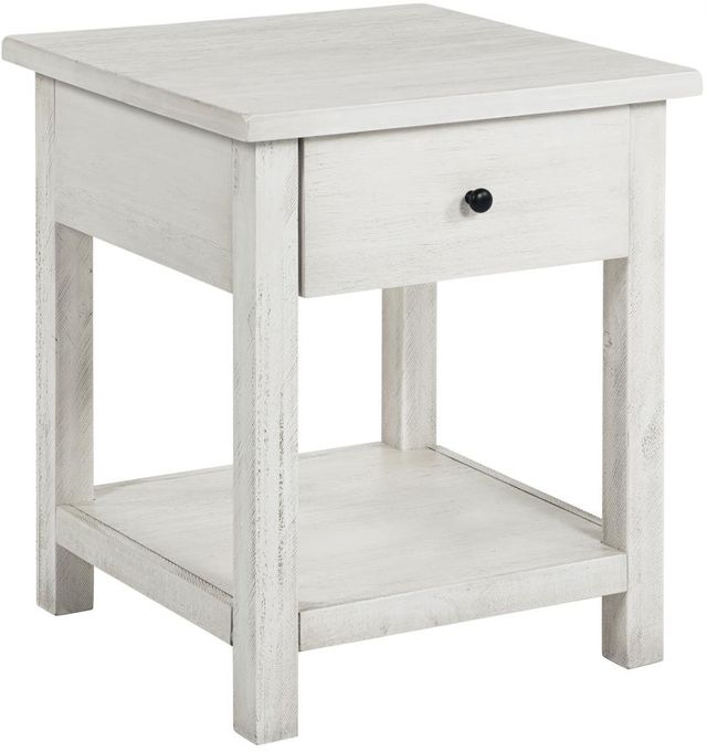 Coaster® Payne Distressed White End Table-0