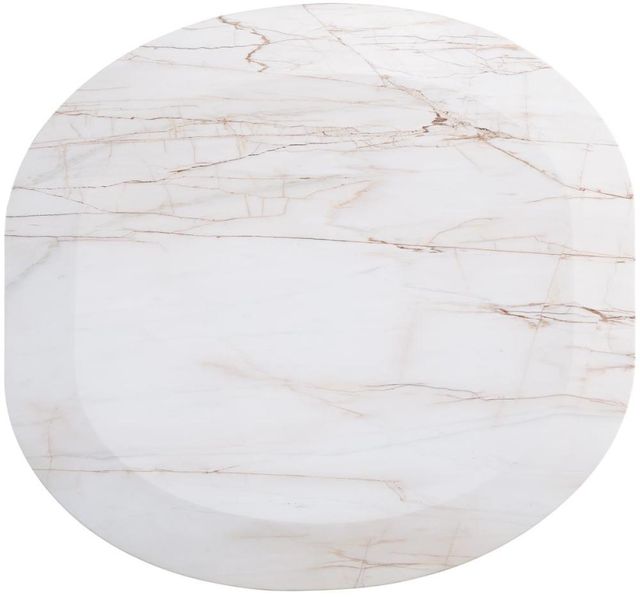 Bernards Tapestry Beige End Table with White Marble Top-3