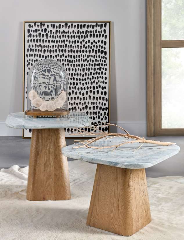 Hooker® Furniture Commerce and Market Hudson Gray Low Nesting Table with Natural Oak Base-1