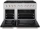 ZLINE 48" Satin Stainless Steel Pro Style Gas Range with Black Matte Door-1