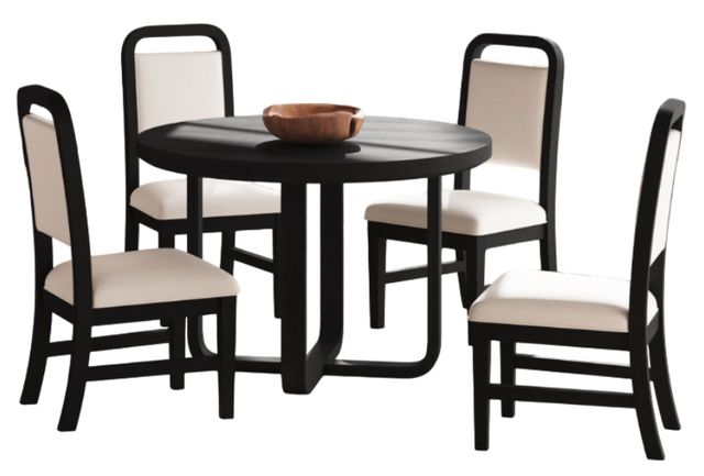 Elements International Ridgemont 5-Piece Black Dining Set-0