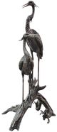 Currey & Company Bronze Herons on Branch Sculpture-3