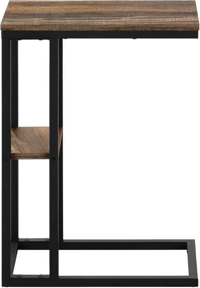 Monarch Specialties Inc. Brown Reclaimed 25"H Accent Table with Black Metal Base-1