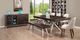 Handstone Customizable Laguna Metal Base 42x72 Dining Table with 2x12” Leaves-1