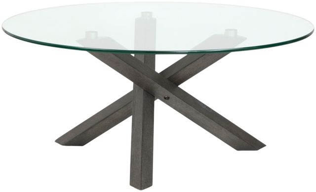 Magnussen Home® Jax Carbon Shadow Round Cocktail Table-1