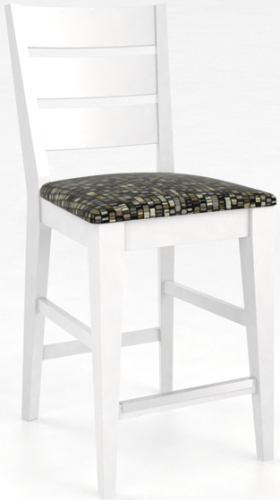 Canadel® Dove White Ladder Back Wood Stool-0