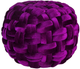 Moe's Home Collection PJ Wine Velvet Pouf-1