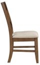 Mazin Furniture Counsil Beige/Cherry Dining Side Chair-2