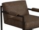 International Furniture Direct Galena Blacksmithing Matte Brown/Brown Faux Leather Accent Chair-2