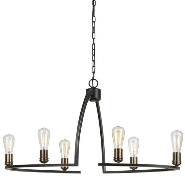 Cal® Lighting & Accessories Kinder Dark Bronze Chandelier-0