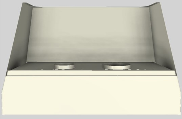 Vent-A-Hood® Designer Series 48" Biscuit Wall Mounted Range Hood-2