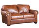 USA Premium Leather Furniture 4950 Saddle Glove All Leather Loveseat-0