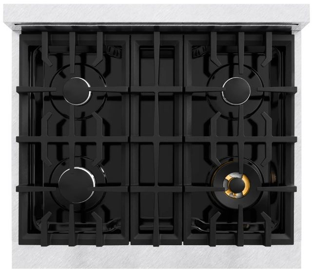 ZLINE Classic Series 36" Satin Stainless Steel Pro Style Dual Fuel Range with White Matte Door-1