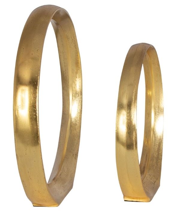 Uttermost® Jimena 2-Piece Gold Ring Sculptures Set-2