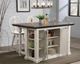 TEI Vintage Estates Antique White/Dark Knotty Oak Kitchen Island-5