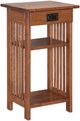 Country Classic Collection Customizable Mission Telephone Stand with Drawer-0