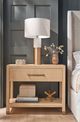 Universal Explore Home™ New Modern Leah Gold/Raffia Nightstand-1