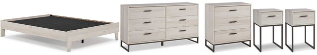 Signature Design by Ashley® Socalle 5-Piece Natural Queen Platform Bed Set-0