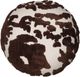 TOV Furniture Coast Chocolate Brown Tufted Round Throw Pillow-0