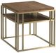 Kincaid® Brighton-Acquisitions Cacao White Oak End Table with Brass Base-0