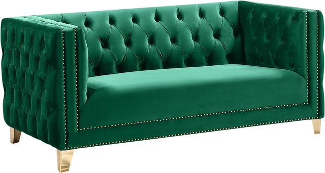 Meridian Furniture Michelle Green Velvet Loveseat-0