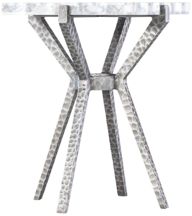 Hooker® Furniture Melange Glendon Gray Side Table with Silver Base-0