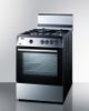 Summit® 24" Black with Stainless Steel Slide In Gas Range-4