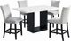 Elements International Valentino 5-Piece Black/Gray/White Counter Dining Set-0